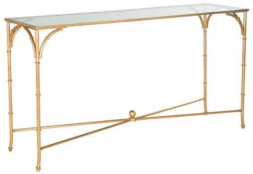 Gold bamboo 2024 console table