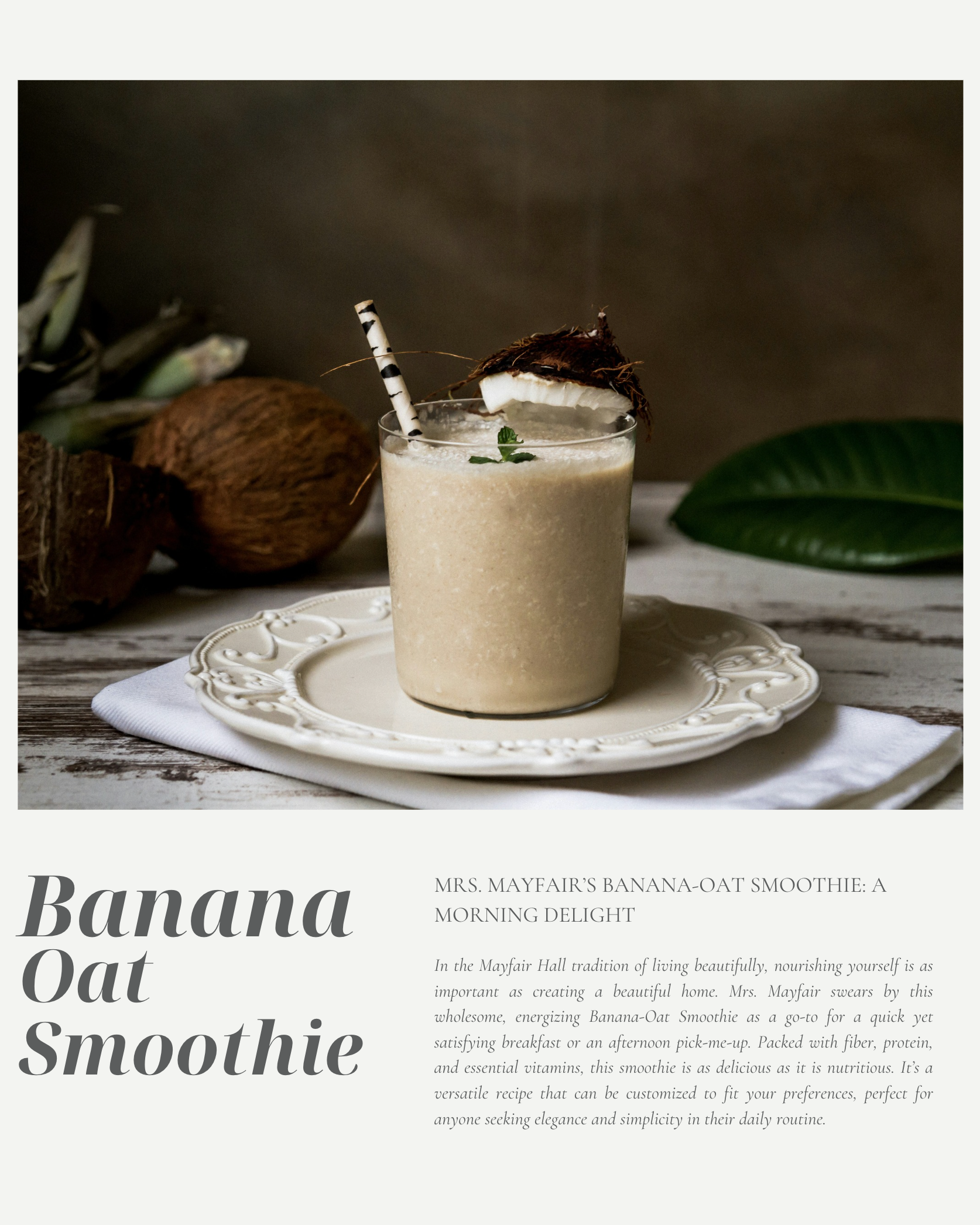 Banana-Oat Smoothie: A Morning Delight