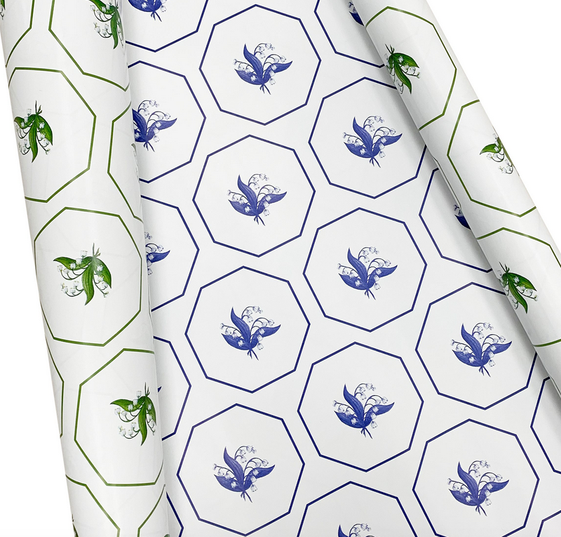 Reversible Lily of the Valley Gift Wrap