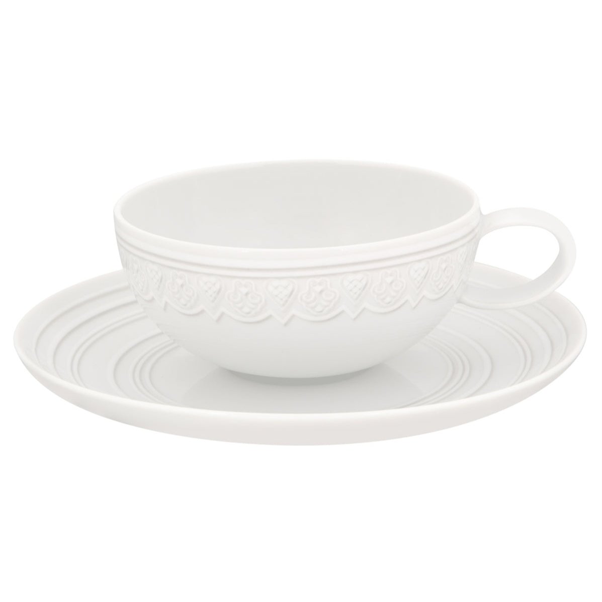 Vista Alegre Ornament Tea Cups & Saucers (Set of 4)