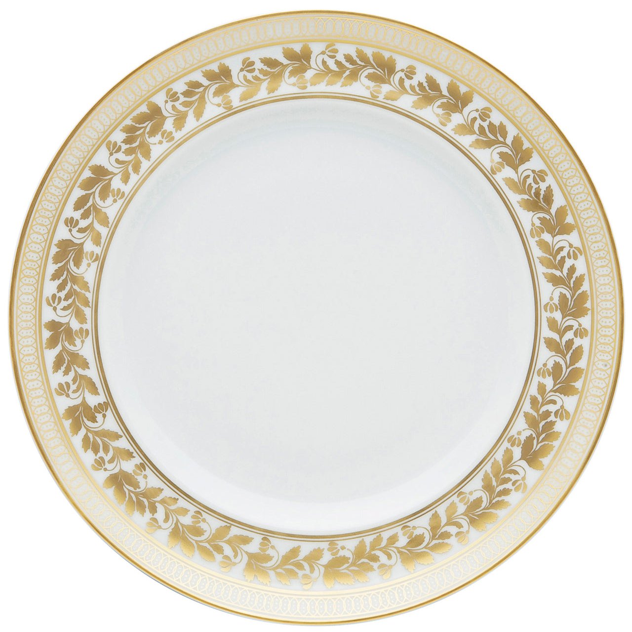 Anna Porcelain Dinner Plate with Gold Accents