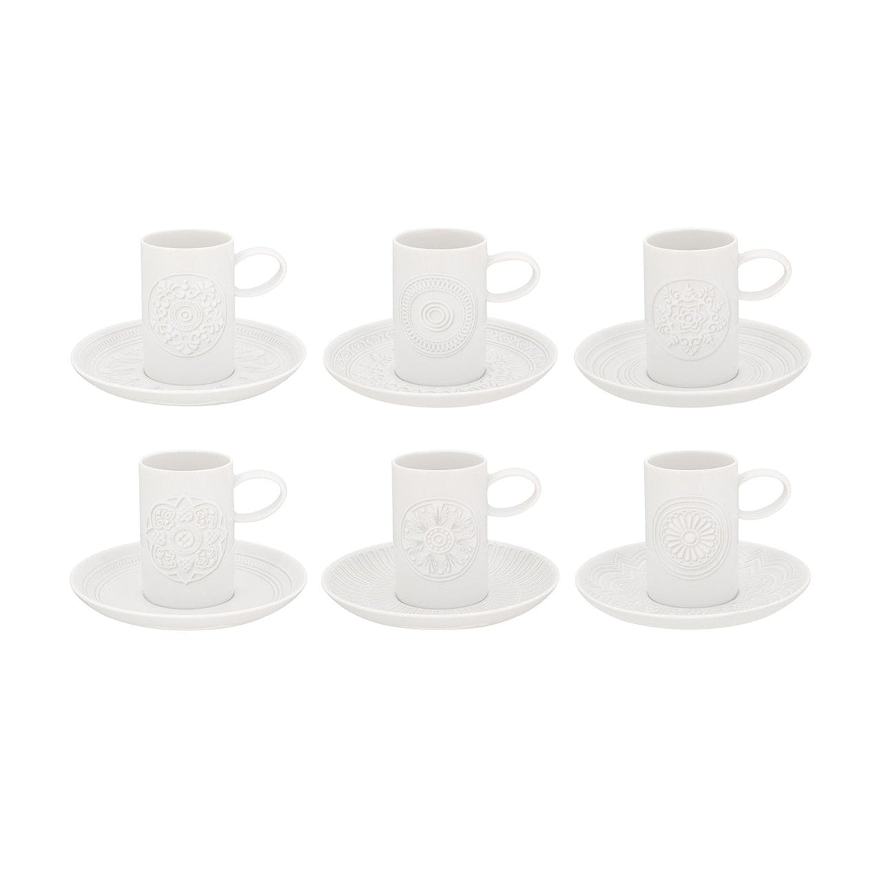 Vista Alegre Ornament Coffee Cups & Saucers (Set of 6)