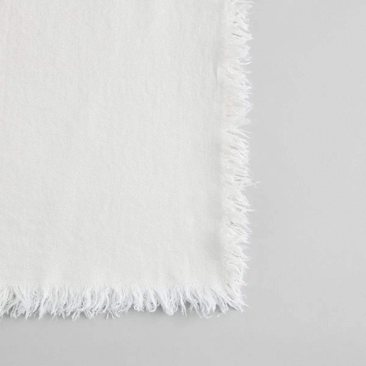 Linen Throw in White