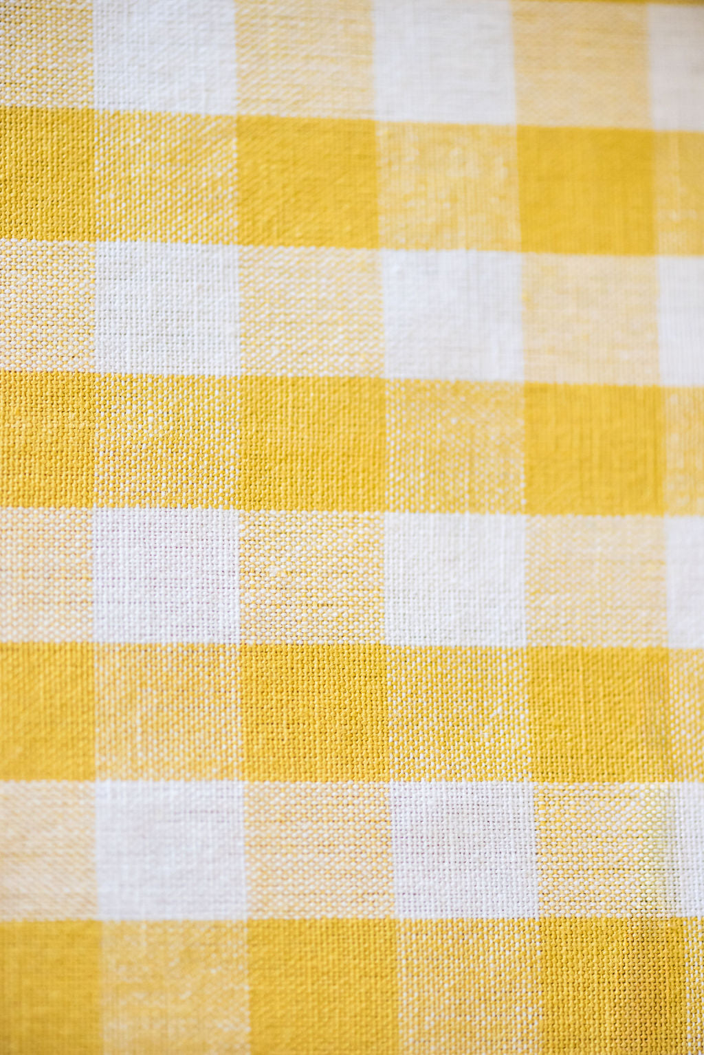 Yellow Gingham Ruffled Dish Towel