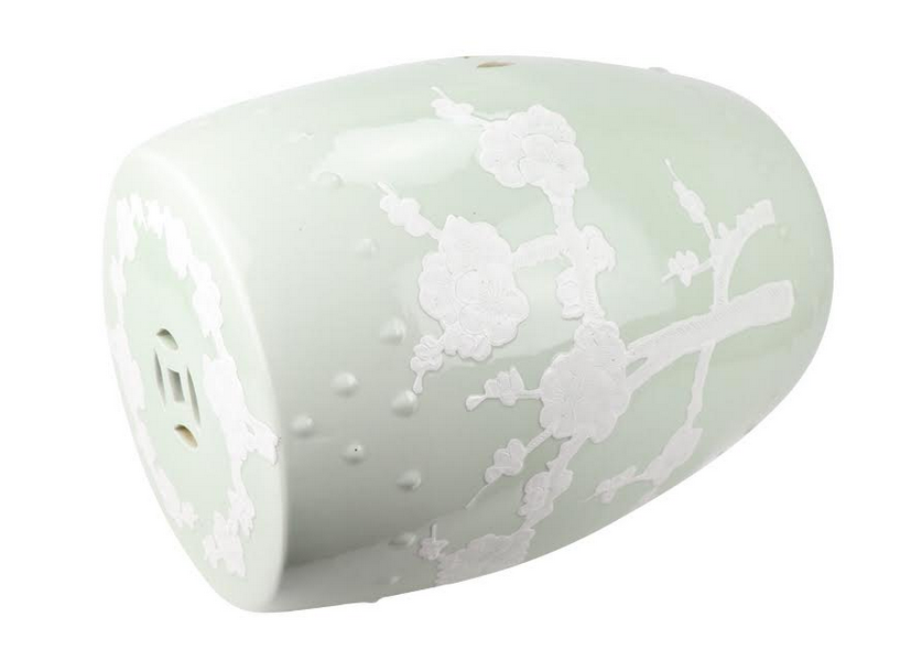 Pastel Green Cherry Blossom Garden Seat