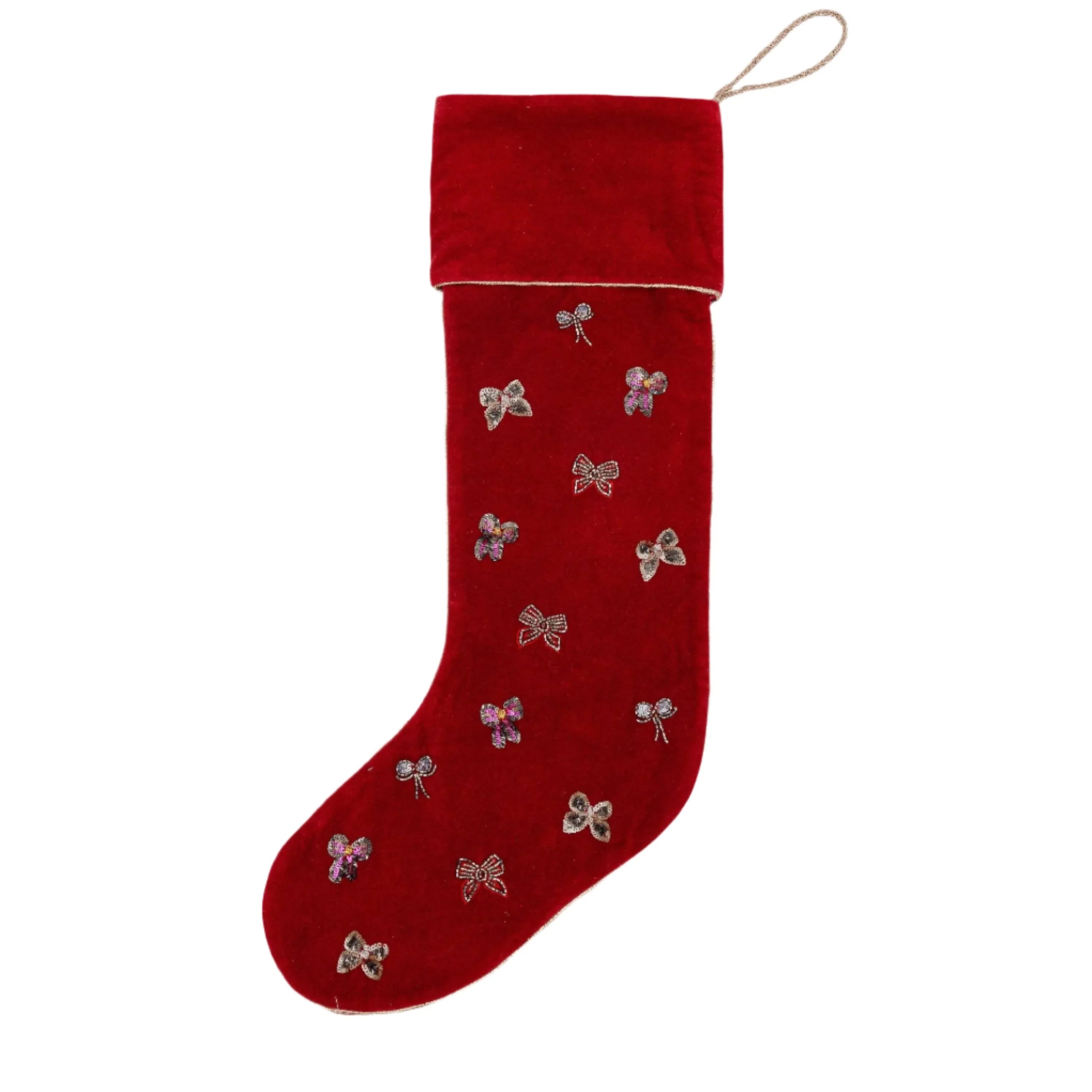 Bow stocking, red