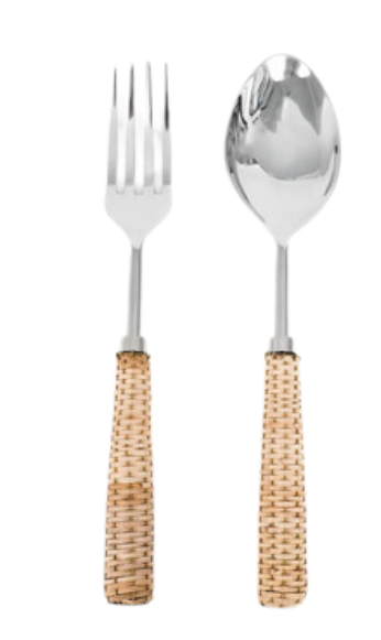 Basketweave Serving Utensils