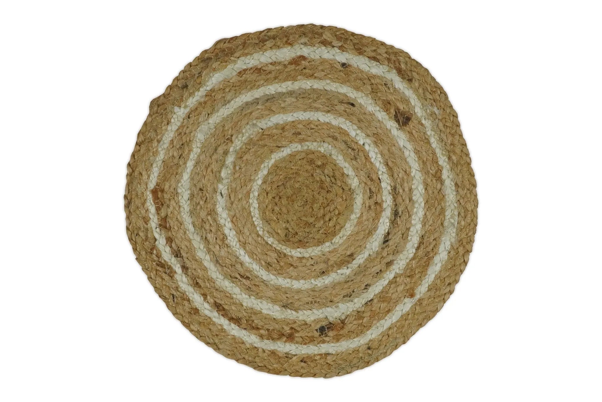 100% ALL NATURAL FIBER HAND BRAIDED BOHO ROUND JUTE RUG | JR5