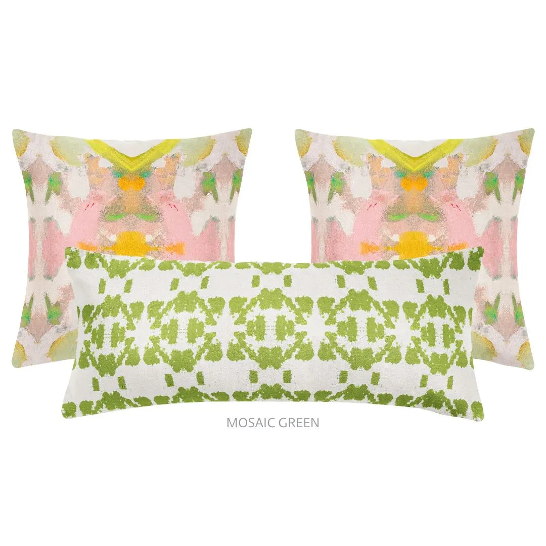 White Lotus Pillow with Pink 26x26