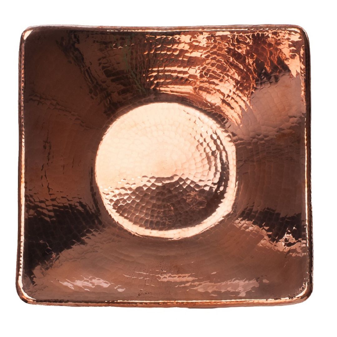 Flat Earth Copper Bowl