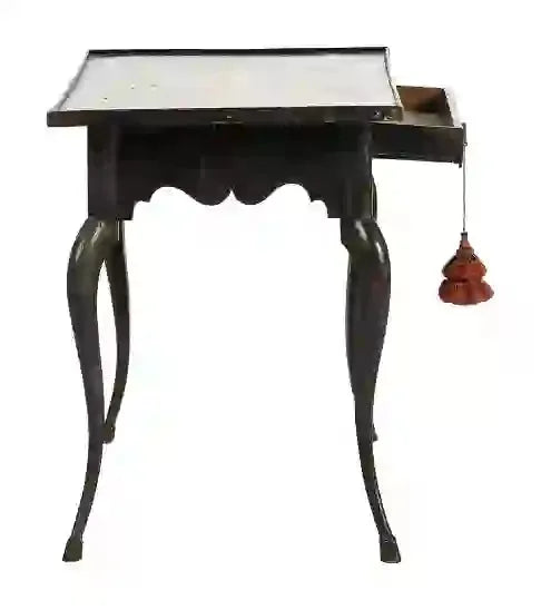 A Continental Black-Japanned Writing Table