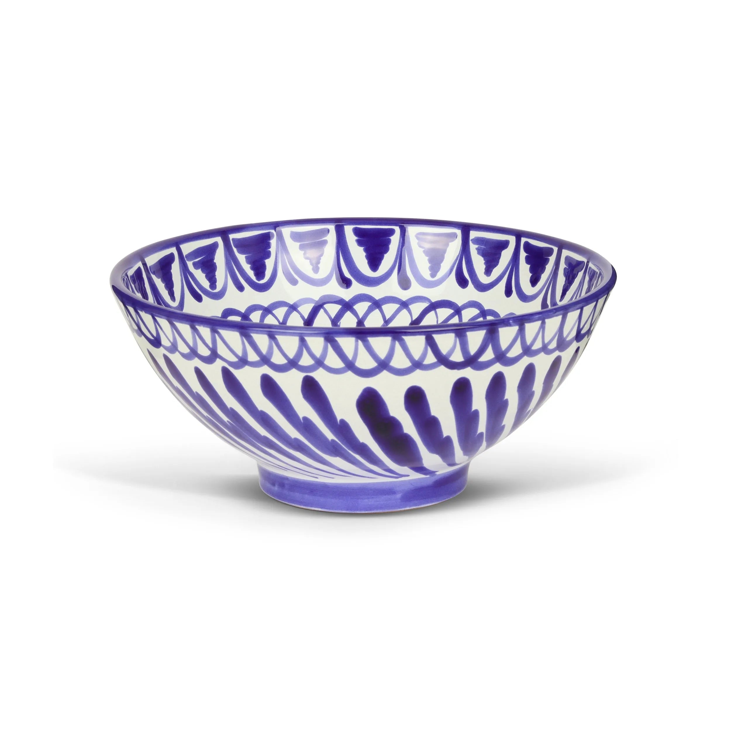 Medium bowl with hand painted designs