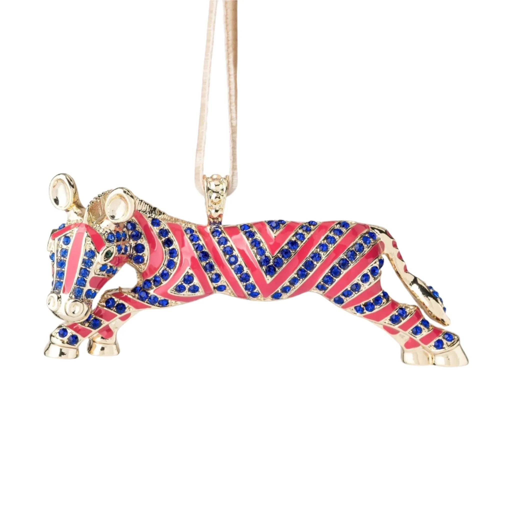 Zebra hanging ornament, bright