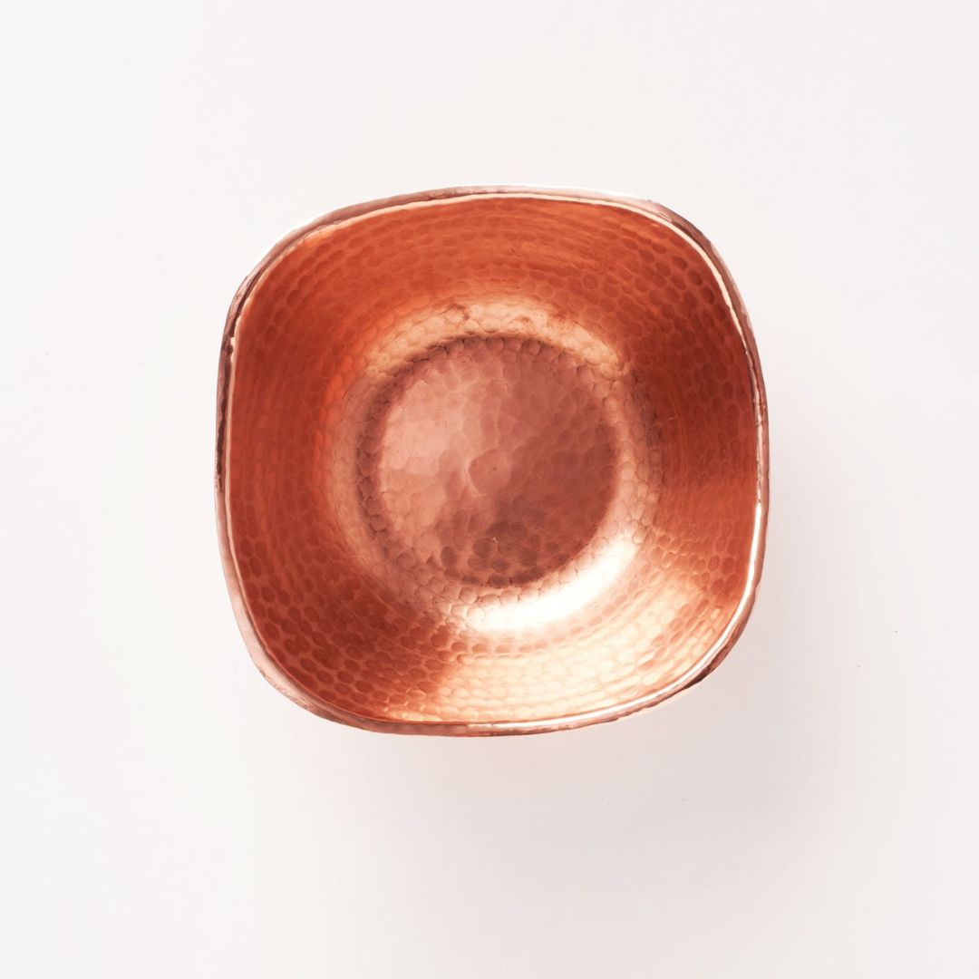 Flat Earth Copper Bowl