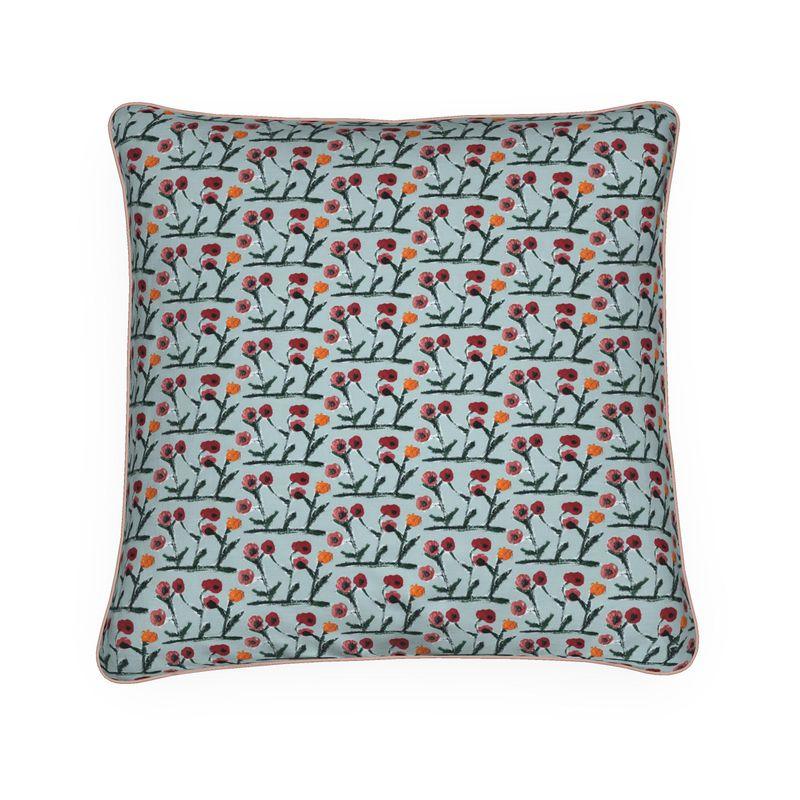 Persimmon Posey Throw Pillow