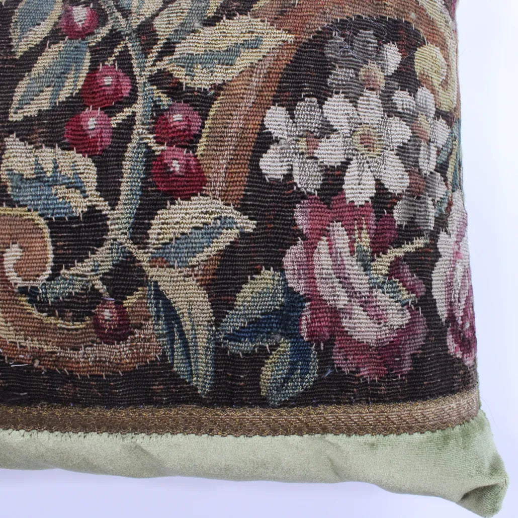 18th Century Tapestry Silk Pillow