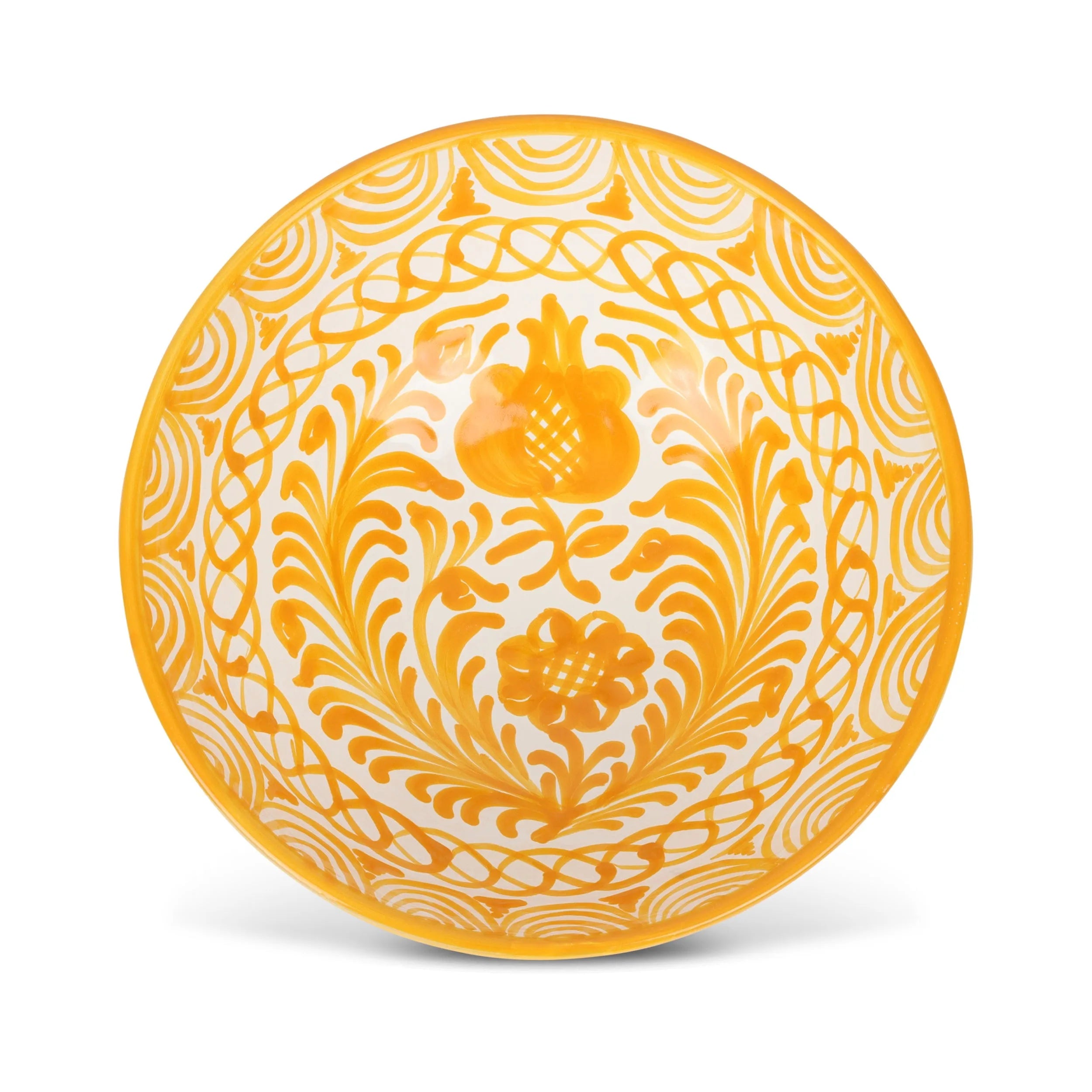 Medium bowl with hand painted designs