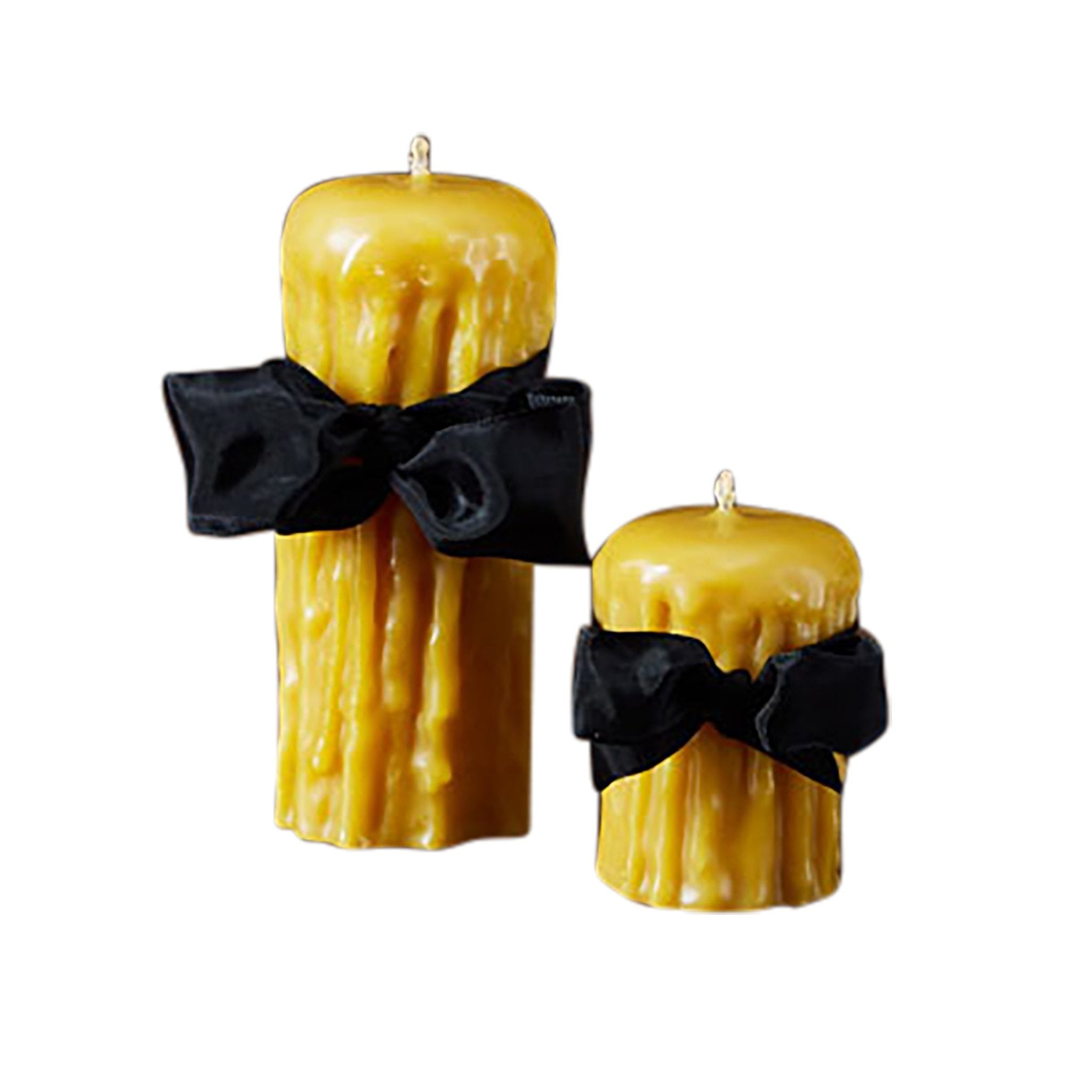 Beeswax Drip Pillar Candle 2.5 Inch Diameter