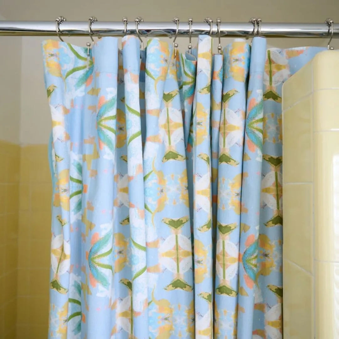 English Garden Blue Shower Curtain