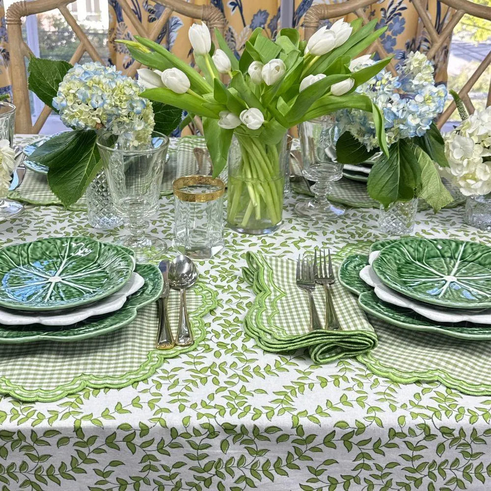 Flying Sheep Country Green Leaves - Tablecloth