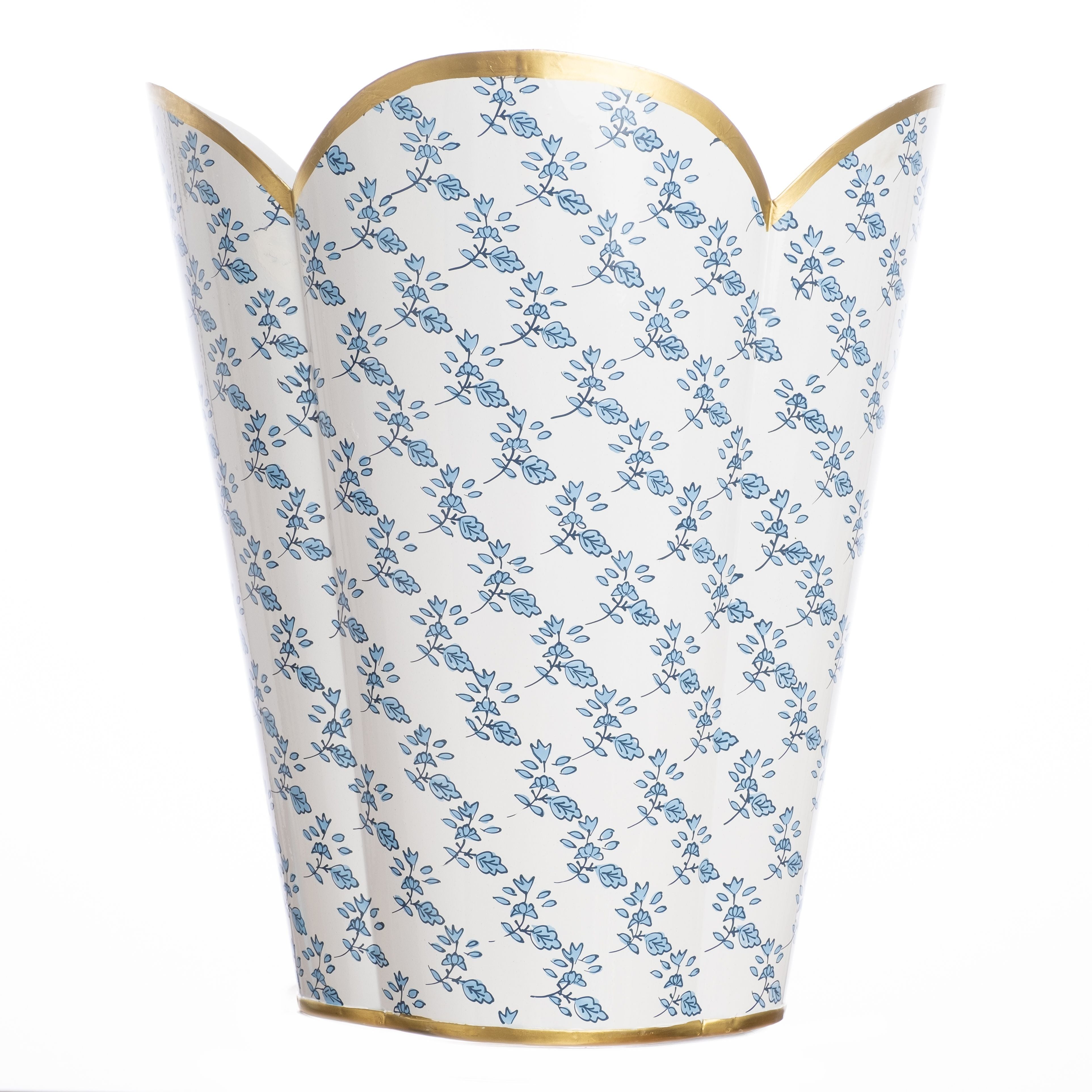 Blue Blossom Wastepaper Basket