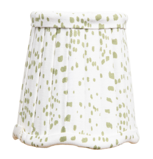 Celadon Polkadot Scalloped Sconce Shade