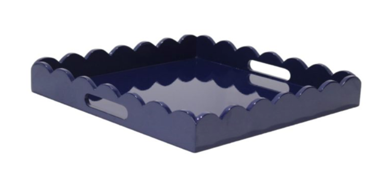 Navy Lacquered Tray