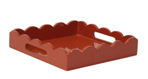 Burnt Orange Lacquered Tray