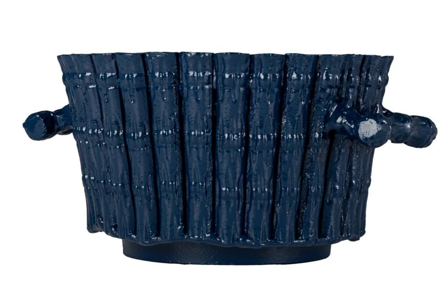 Navy Bamboo Planter