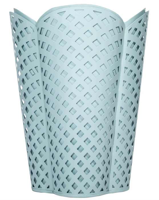 Blue Lattice Wastepaper Basket