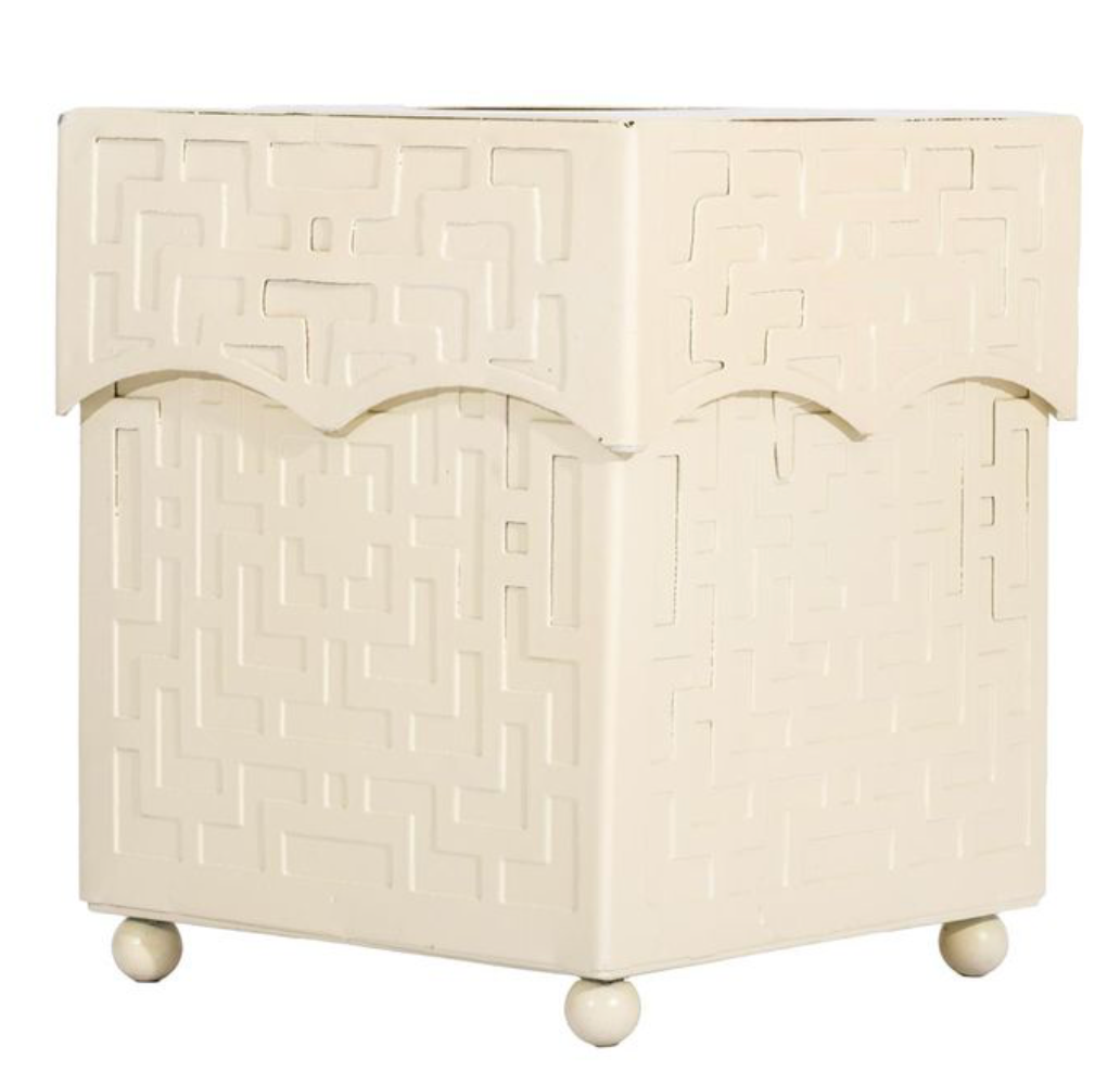 Cream Fretwork Tissue Holder