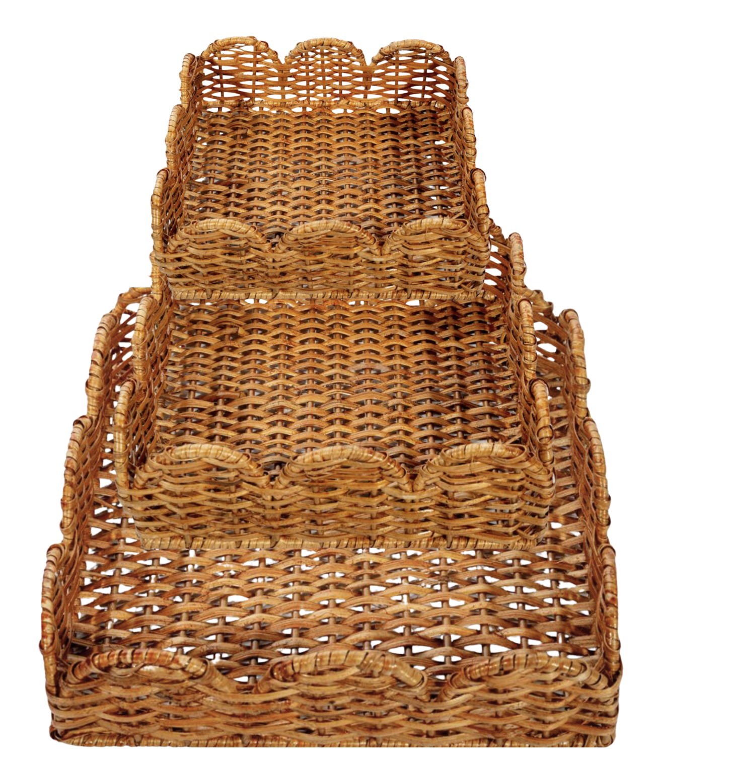 Scalloped Wicker Baskets