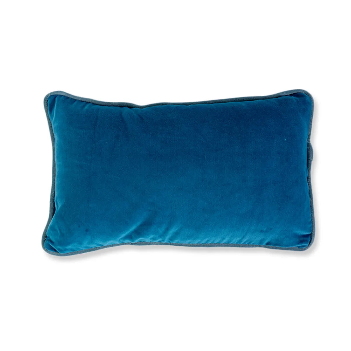 Charliss Velvet Lumbar Pillow - Peacock + Aqua