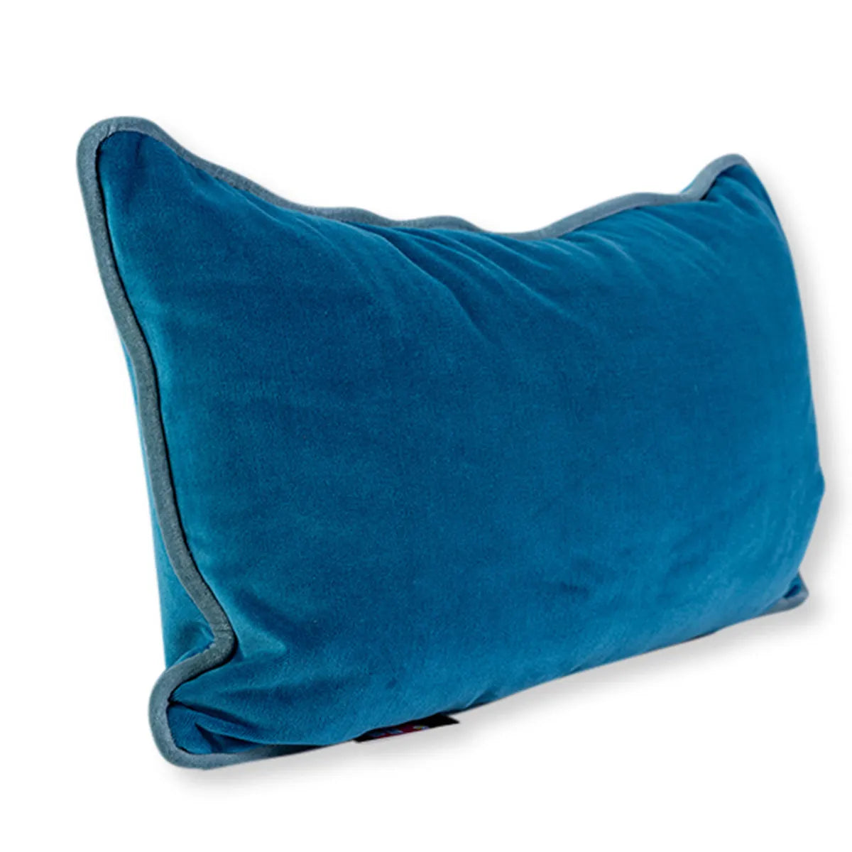 Charliss Velvet Lumbar Pillow - Peacock + Aqua