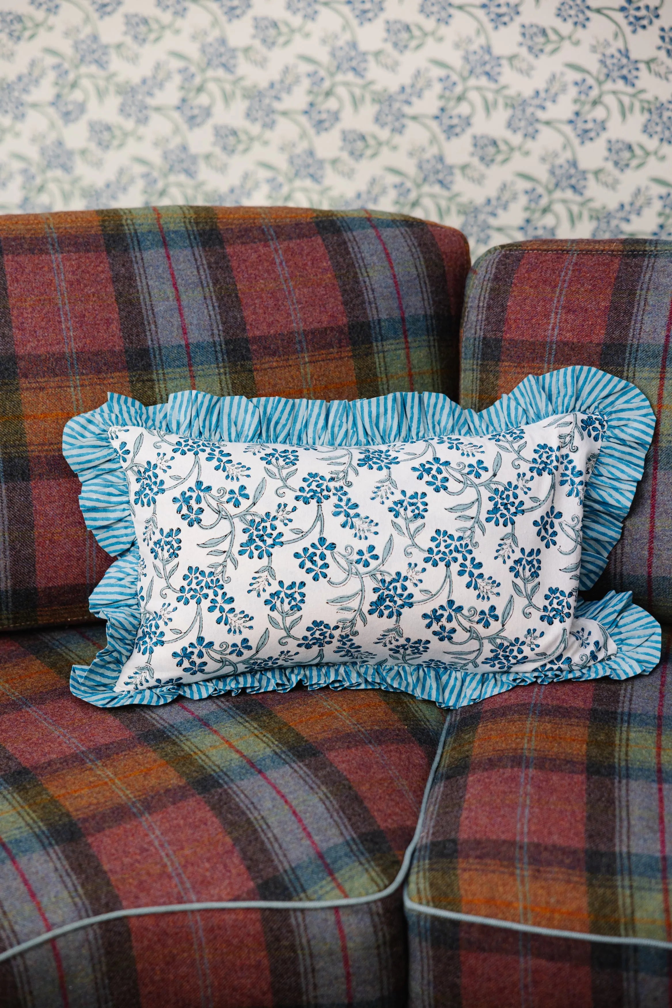 Ruffle Lumbar Pillow - Sanibel