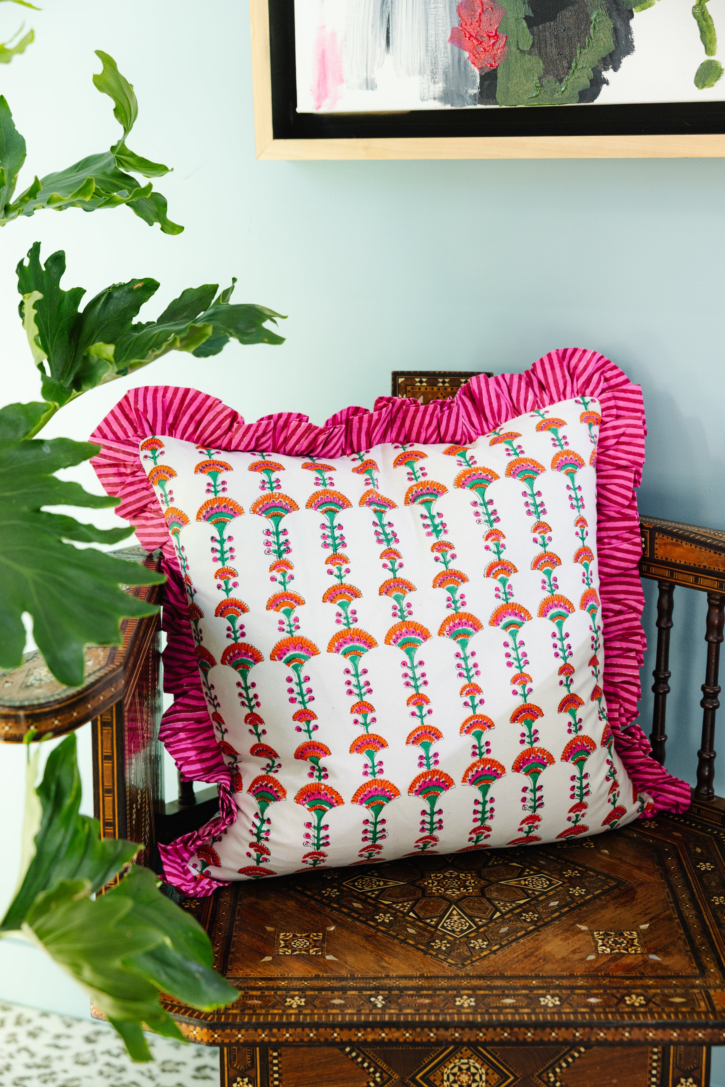 Ruffle Throw Pillow - Eugenie