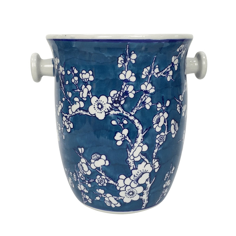 Navy Cherry Blossom Ice Bucket