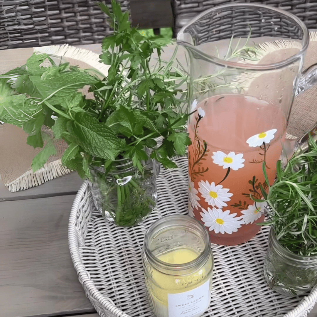 Painted Daisy Pitcher