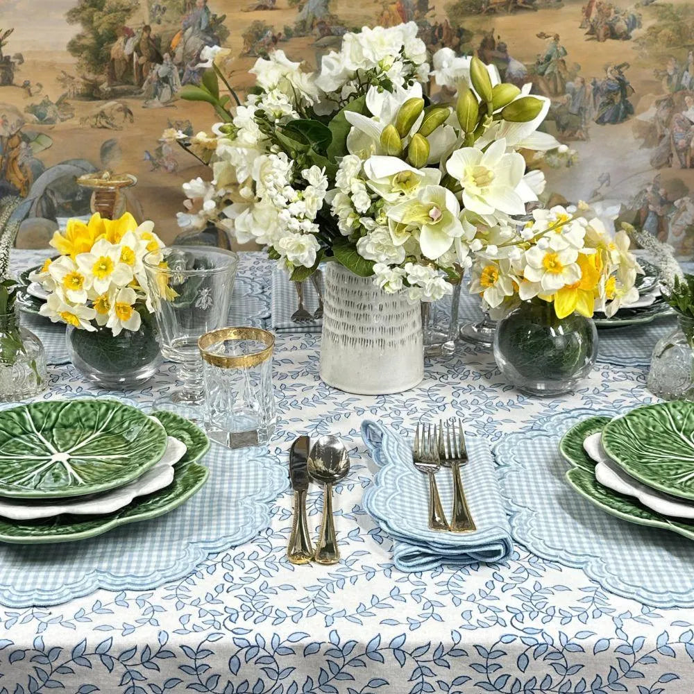 Flying Sheep Country Bettina Placemat - Blue Gingham (Set of 4)