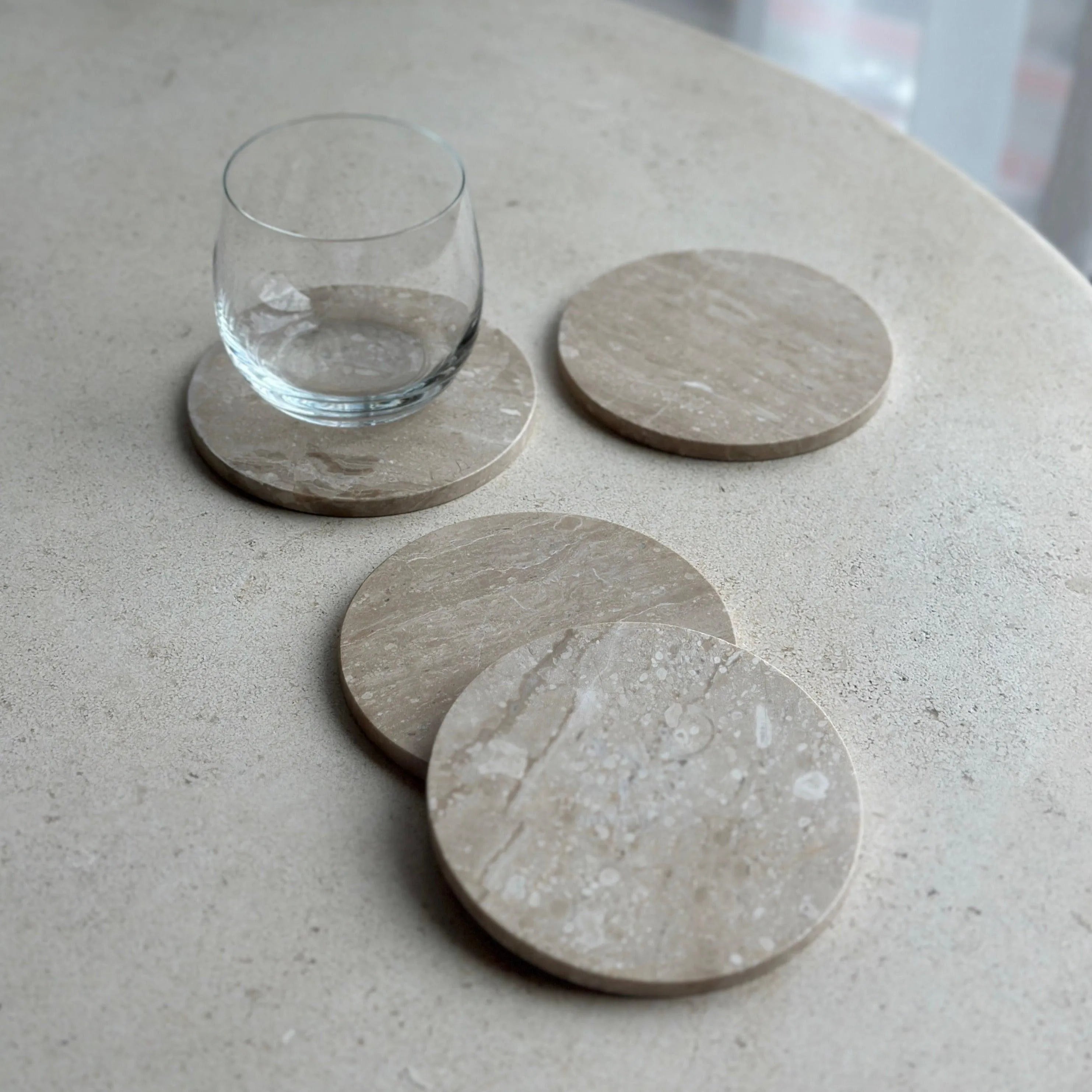 Anastasio Home Oversized Coasters in Oyster