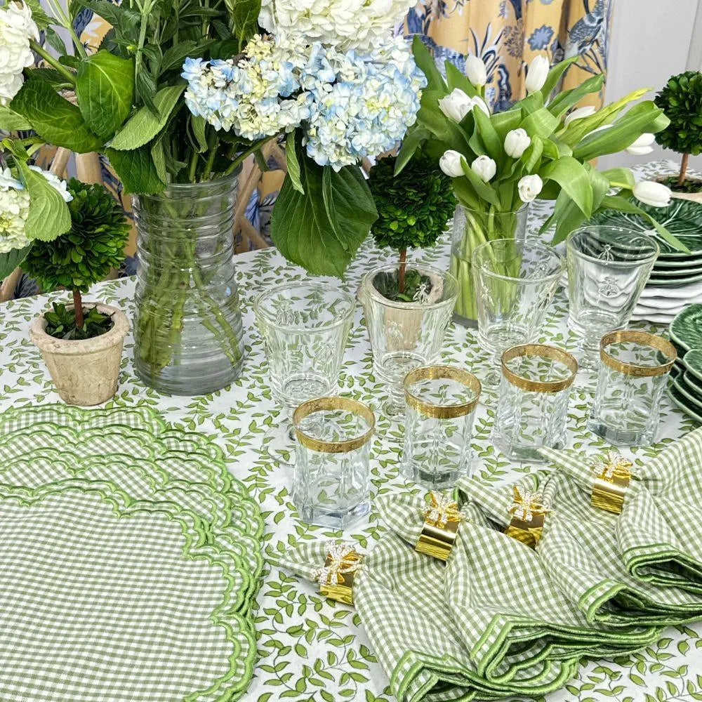 Flying Sheep Country Green Leaves - Tablecloth