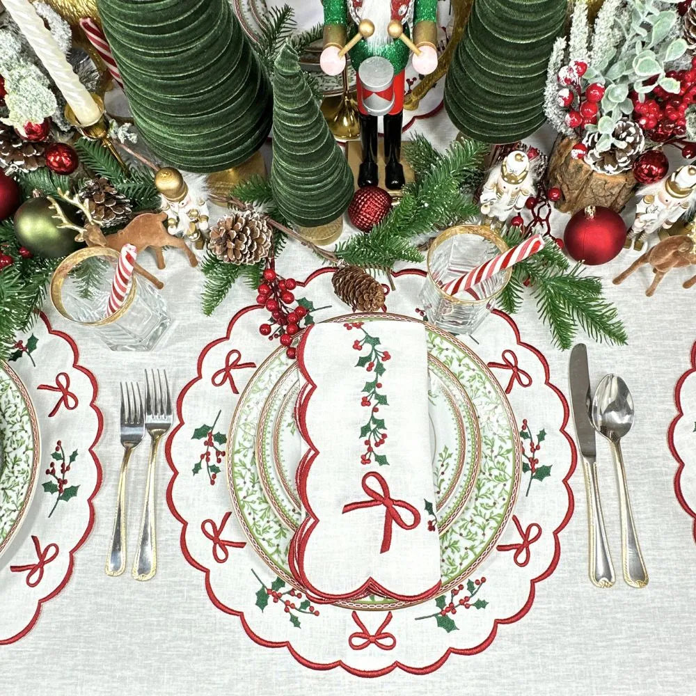 Studio Collection: Holly & Bows - Placemat (Set of 4)