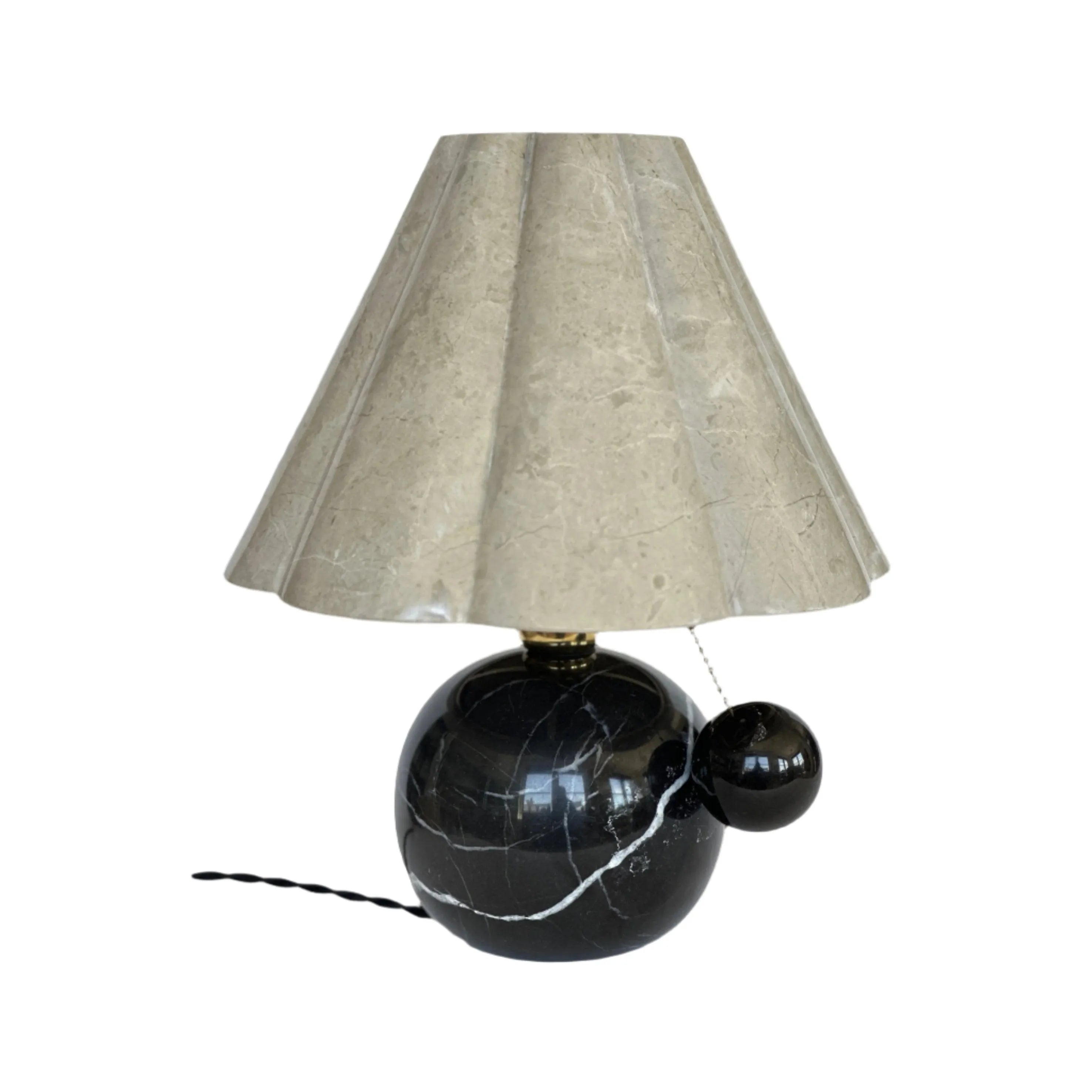 Pallas Table Lamp in Oyster/Noir