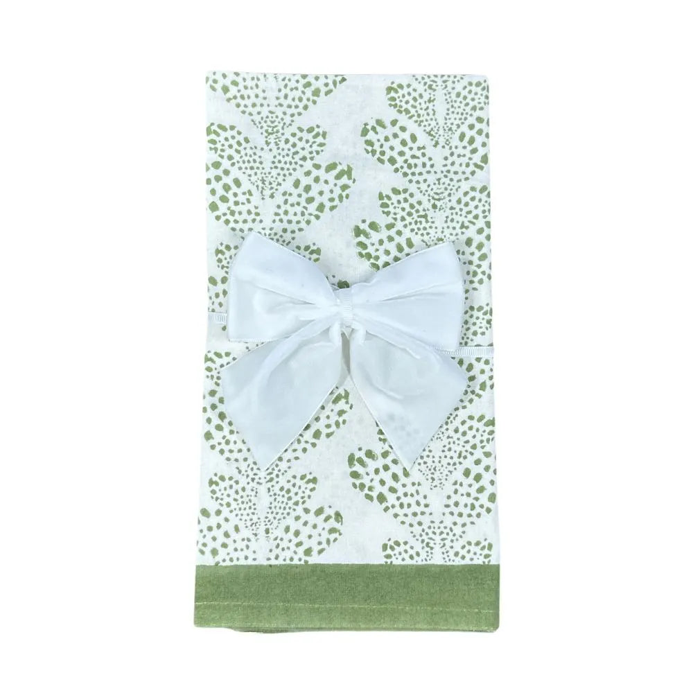 White: Velvet Bow Napkin Ties - (Set of 4)