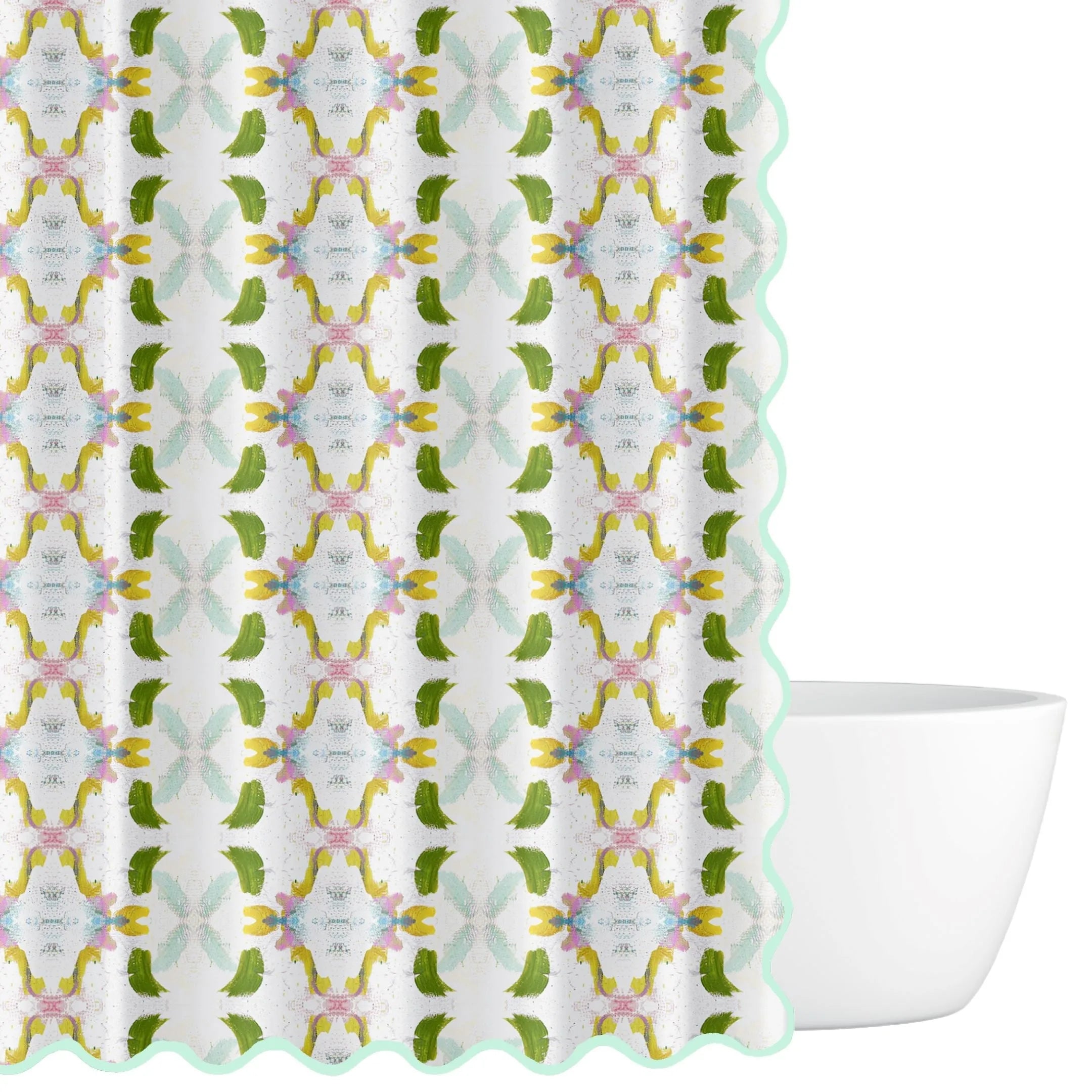 Dogwood Scalloped Shower Curtain