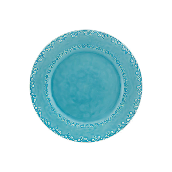 Flora Earthenware Dinner Plate in Blue (Set of 4)