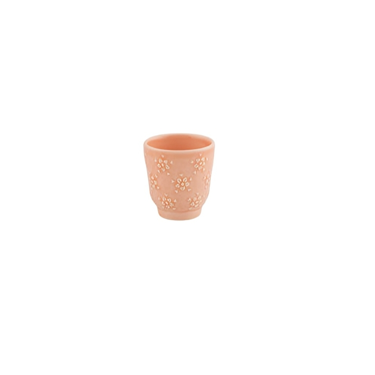 Flora Earthenware Coffee Cup in Pink (Set of 4)