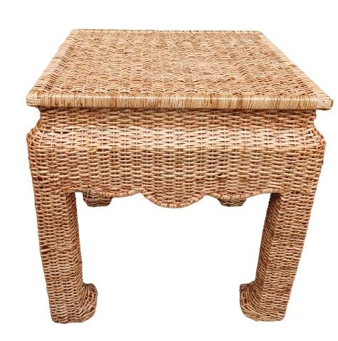 The Enchanted Home Chippendale Wicker Side Table/Nightstand