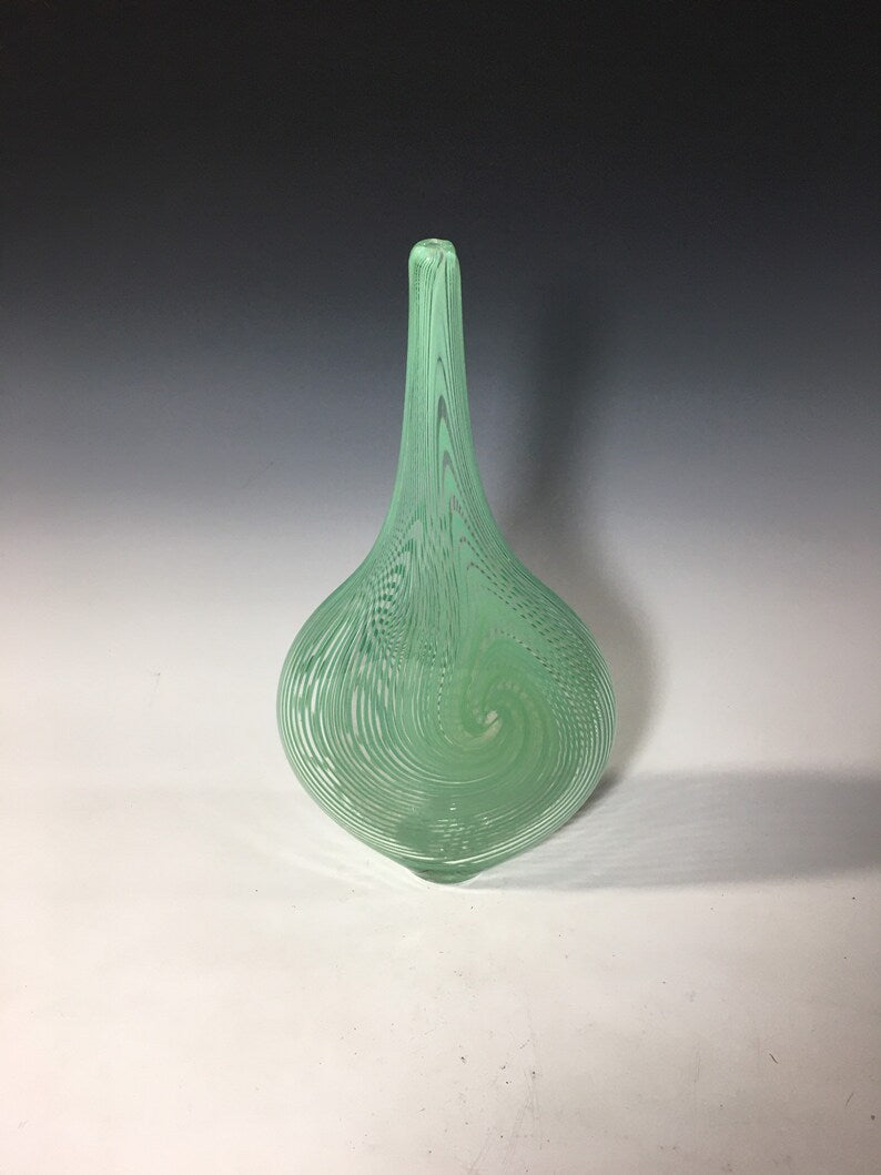 Jade Switch Axis Vase - Blown Glass - John Gibbons