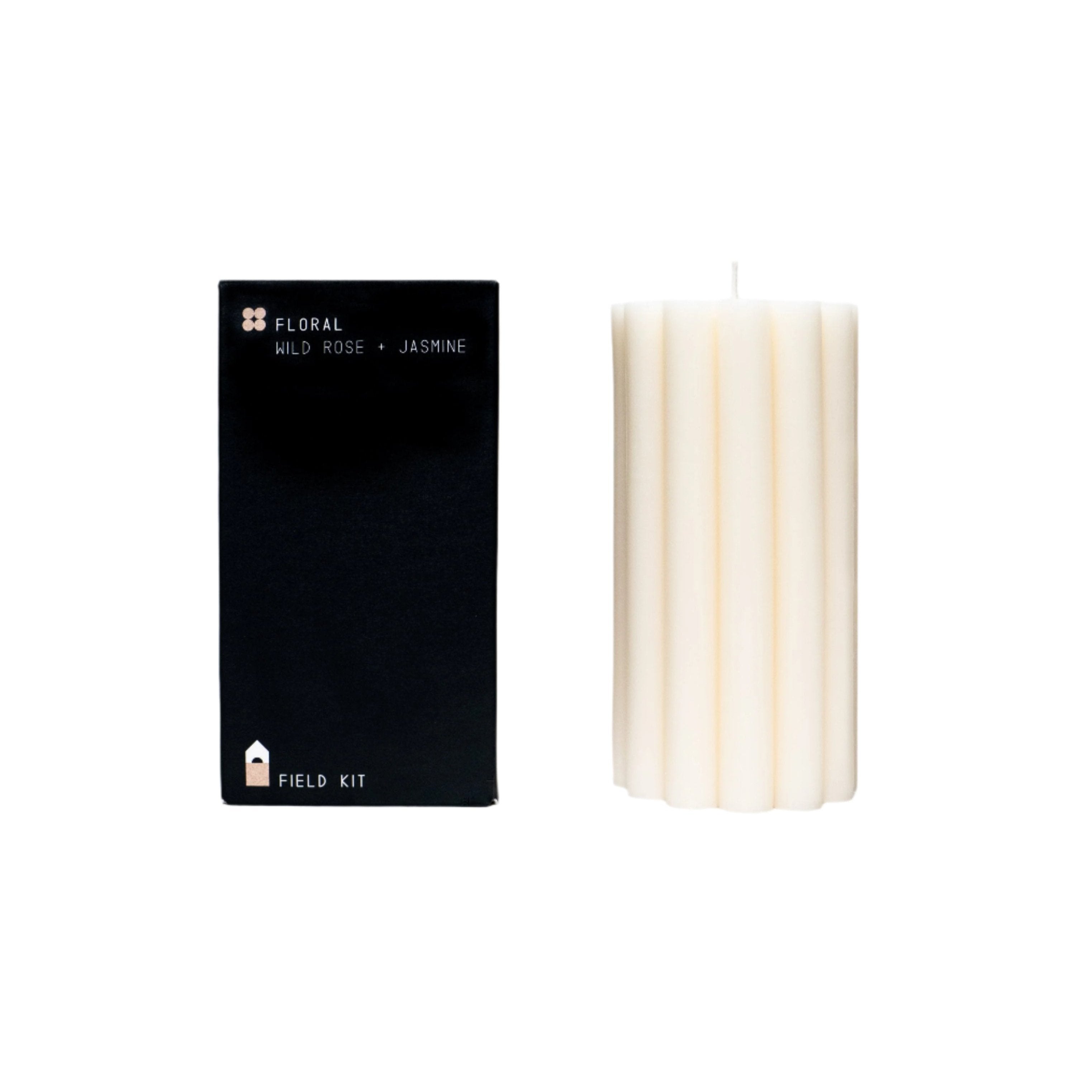 Floral Pillar Soy Wax Candle